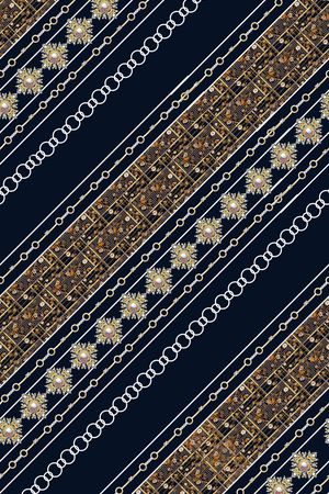 几何花卉印花华亿平台图片