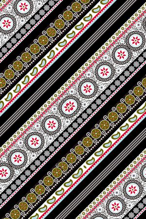 几何花卉印花华亿平台图片