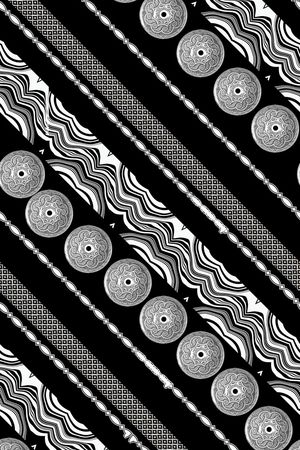 几何花卉印花华亿平台图片