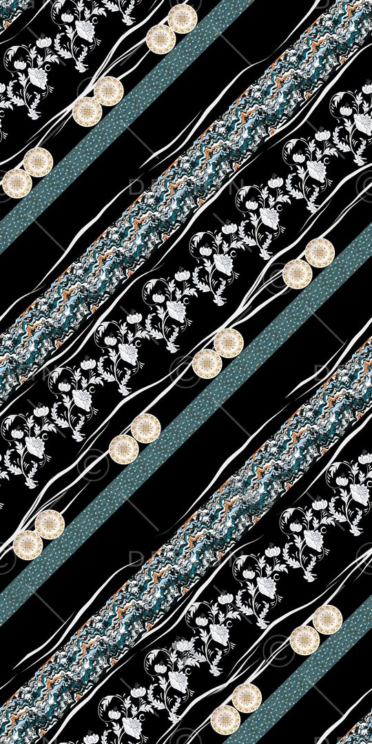 几何花卉印花华亿平台图片