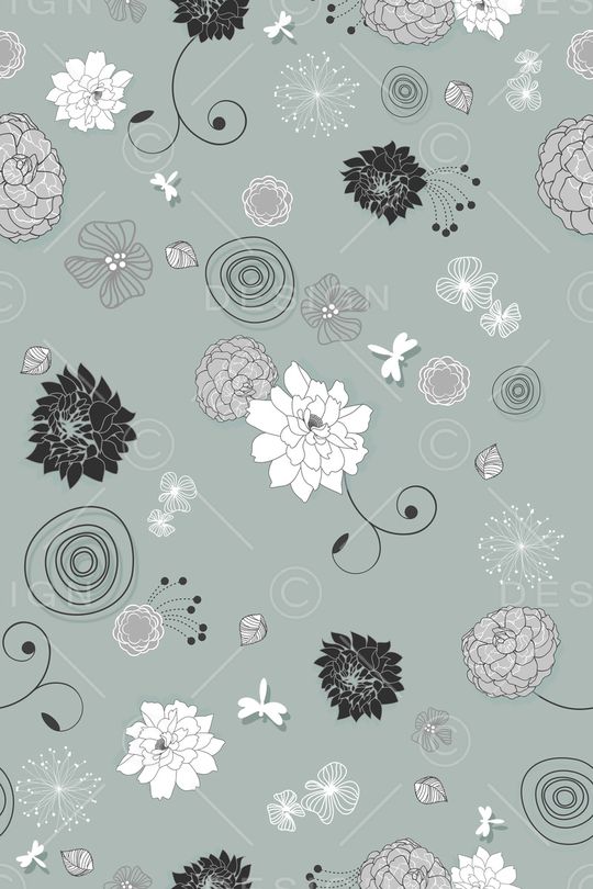 抽象花卉印花华亿平台图片