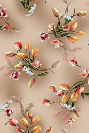 花卉印花华亿平台图片