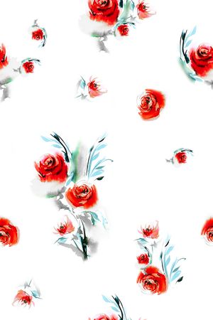 玫瑰花印花华亿平台图片