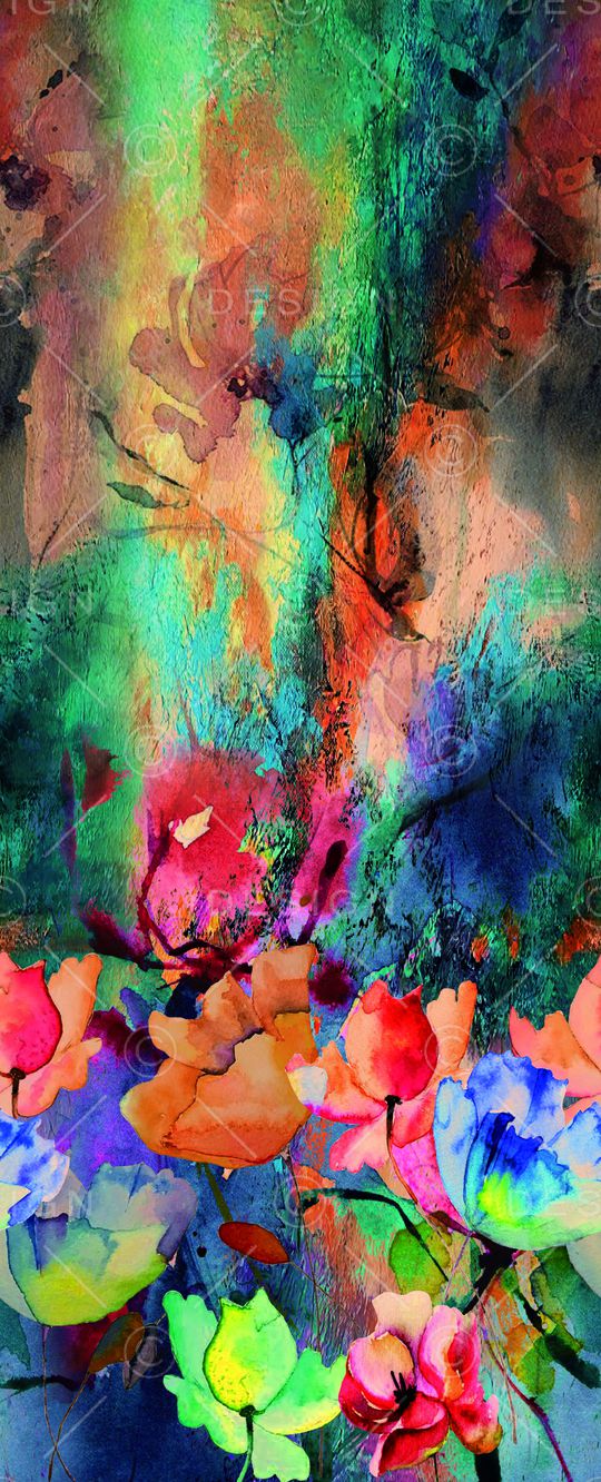 彩底花卉印花华亿平台图片