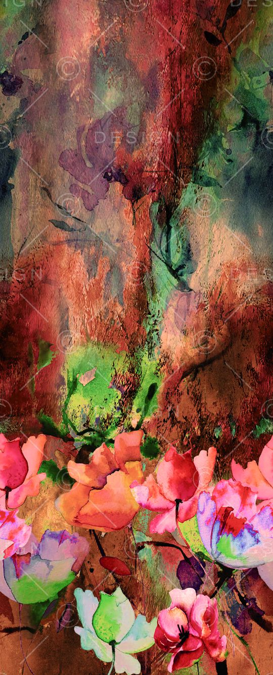 彩底花卉印花华亿平台图片