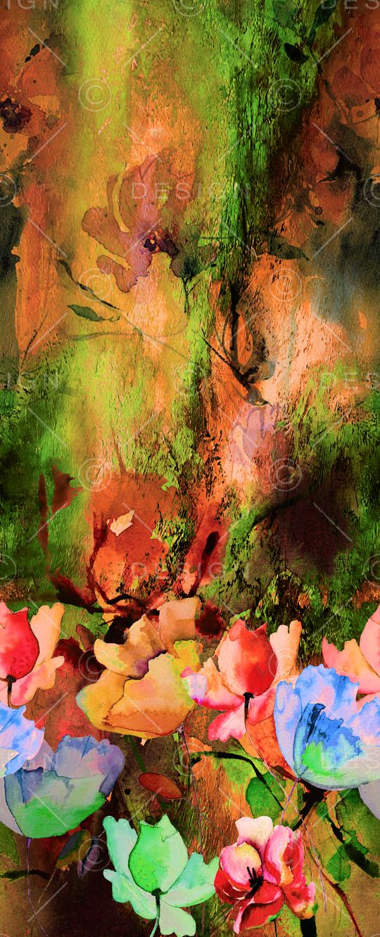 彩底花卉印花华亿平台图片