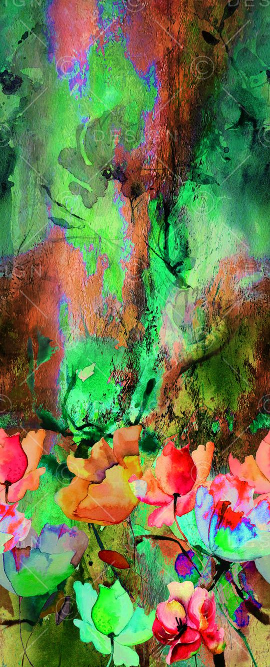 彩底花卉印花华亿平台图片