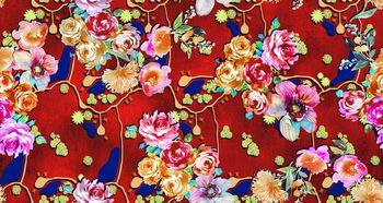 连衣裙印花华亿平台图片