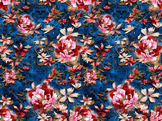 连衣裙印花华亿平台图片