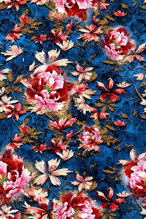 连衣裙印花华亿平台图片