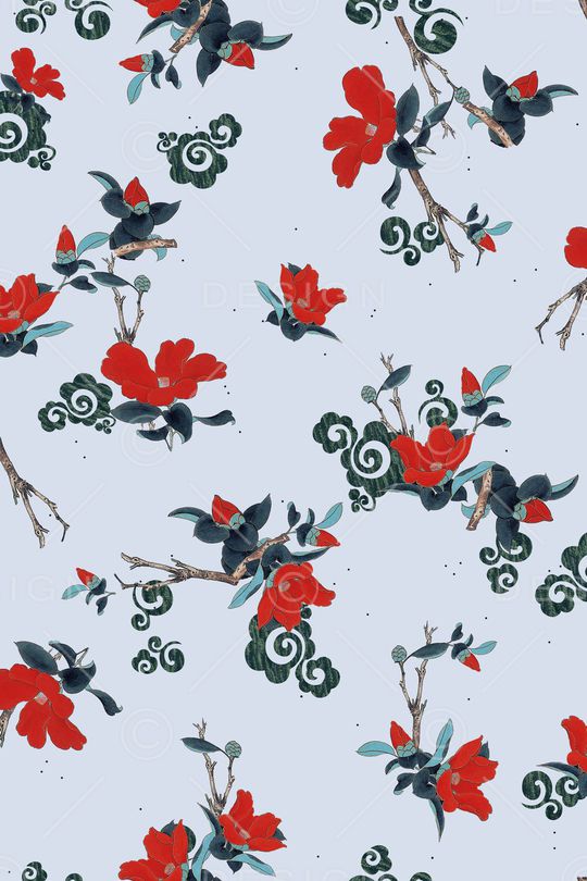 几何花卉印花华亿平台图片