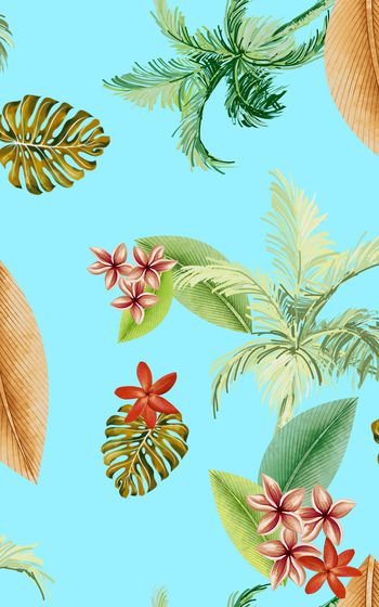 清爽底花卉印花华亿平台图片