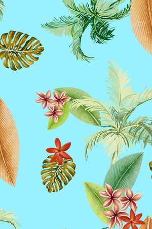 清爽底花卉印花华亿平台图片