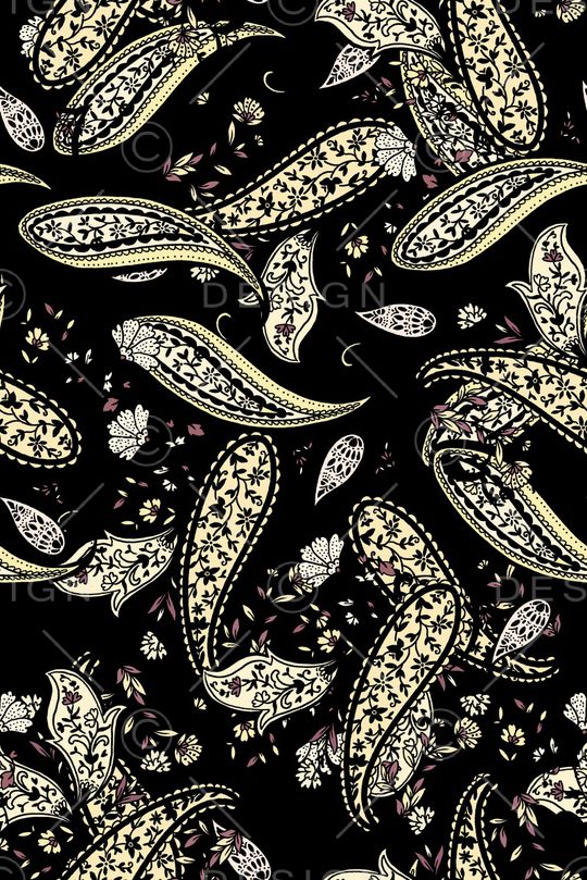 佩斯利印花华亿平台图片