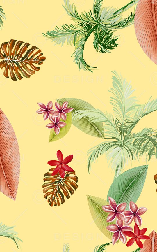 绿植树叶印花华亿平台图片