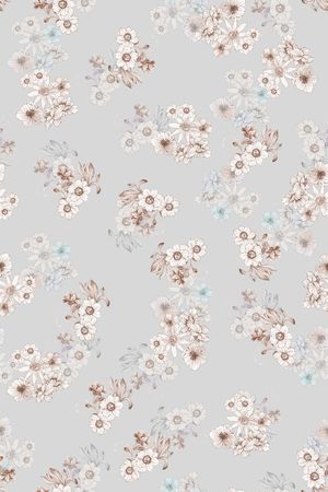 清爽底花卉印花华亿平台图片