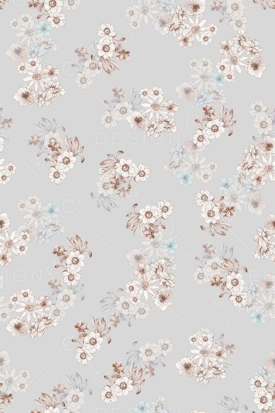 清爽底花卉印花华亿平台图片