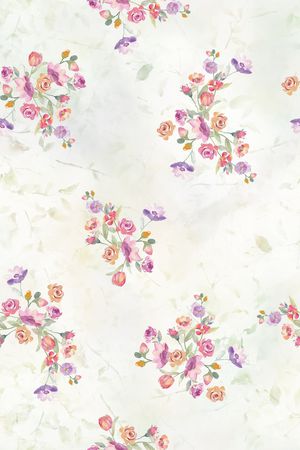 清爽底花卉印花华亿平台图片