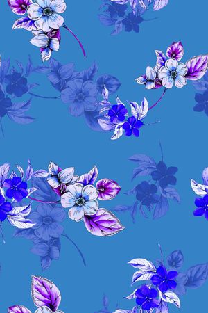 清爽底花卉印花华亿平台图片