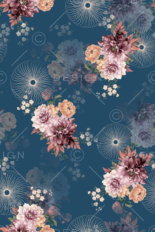 花卉印花华亿平台图片