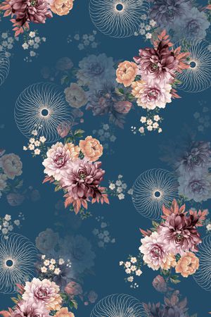 花卉印花华亿平台图片