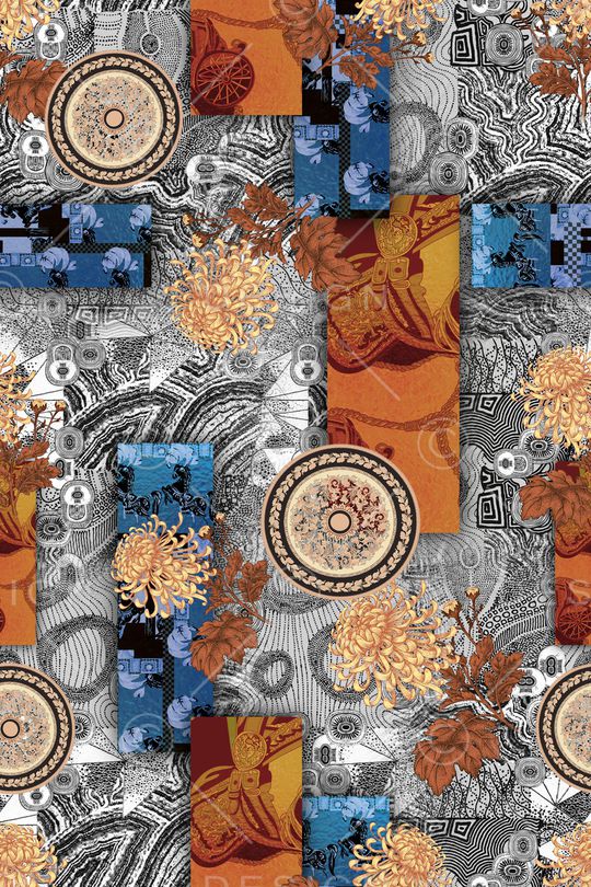 几何印花华亿平台图片