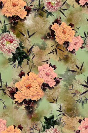 连衣裙印花华亿平台图片