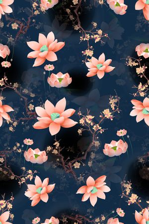 连衣裙印花华亿平台图片