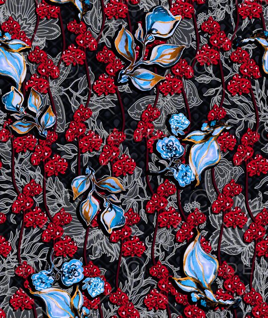 连衣裙印花华亿平台图片