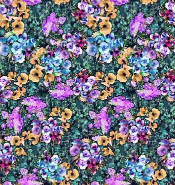 连衣裙印花华亿平台图片