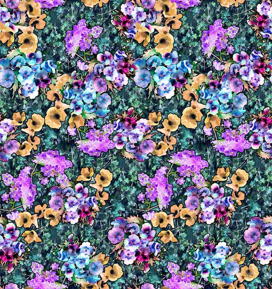 连衣裙印花华亿平台图片