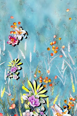 连衣裙印花华亿平台图片