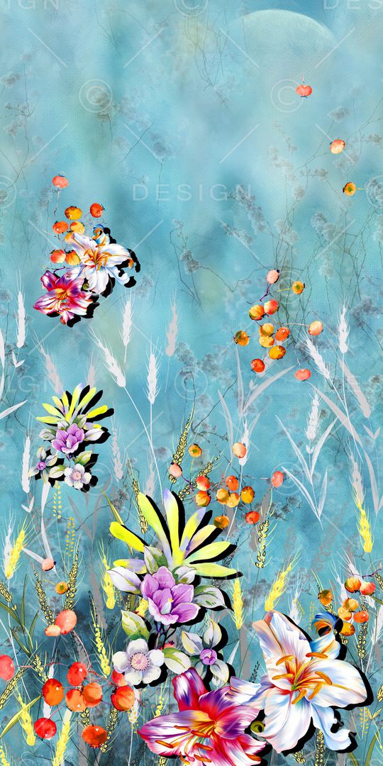 连衣裙印花华亿平台图片