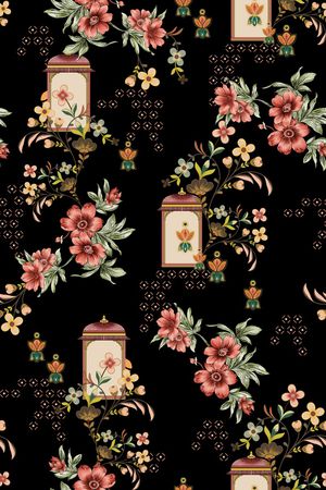 花卉印花华亿平台图片