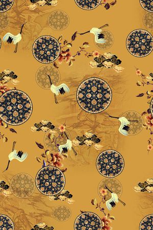 连衣裙印花华亿平台图片