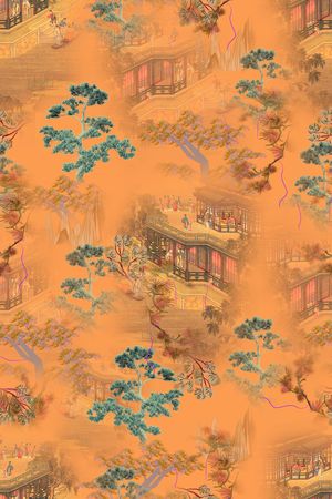 连衣裙印花华亿平台图片