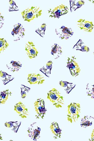 鹦鹉印花华亿平台图片