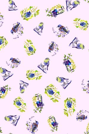 鹦鹉印花华亿平台图片