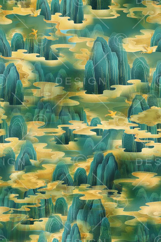 抽象印花华亿平台图片