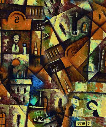 几何印花华亿平台图片