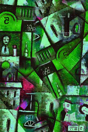 几何印花华亿平台图片