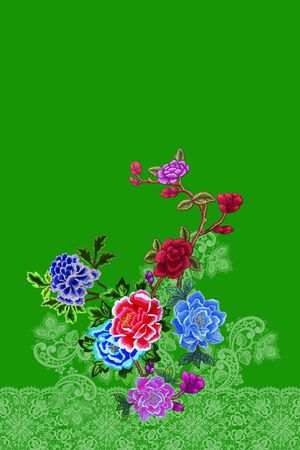 女装定位花印花华亿平台图片