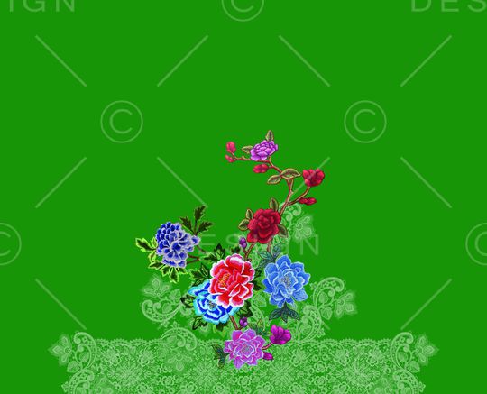 女装定位花印花华亿平台图片