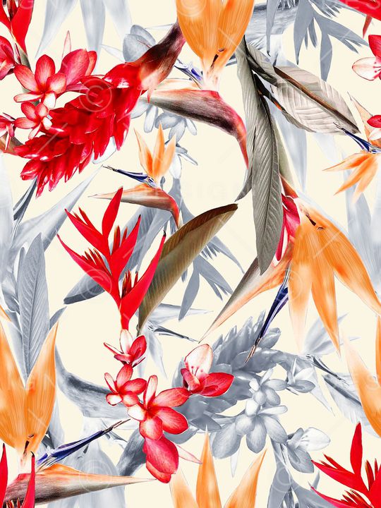 花卉印花华亿平台图片