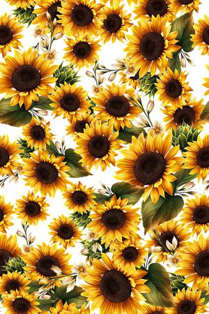 向日葵印花华亿平台图片