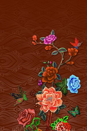 女装定位花印花华亿平台图片