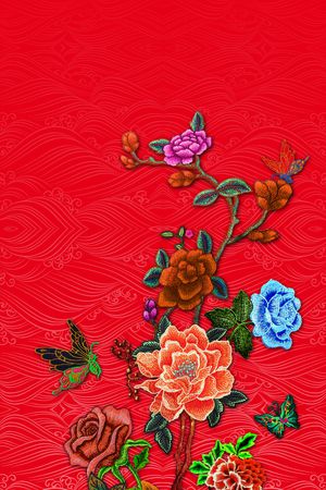 女装定位花印花华亿平台图片