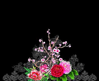 女装定位花印花华亿平台图片