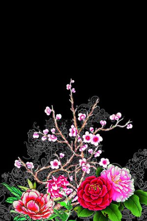 女装定位花印花华亿平台图片