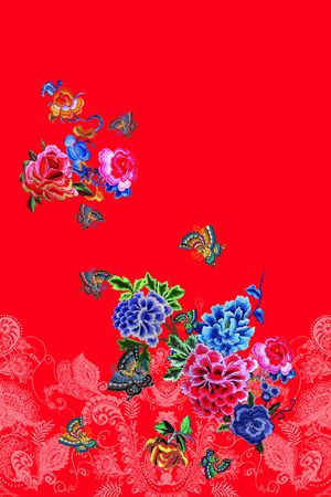 女装定位花印花华亿平台图片